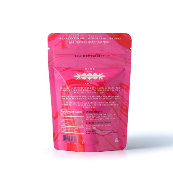 Strawberry Delta 8 THC + CBD Gummies - Image 3